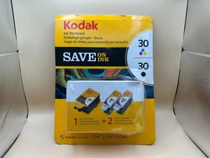 PACK OF 3 KODAK 30 BLACK AND TRI-COLOR GENUINE INK CARTRIDGES - Picture 1 of 4