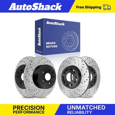 Front Rear Drilled Slotted Brake Rotors for Lexus SC430 GS300 GS430 IS300 Foto 1 de 4
