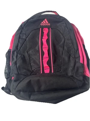 Adidas Load Spring Backpack Black Pink Laptop Tablet Sleeve Pockets Side Pockets - Image 1 of 4