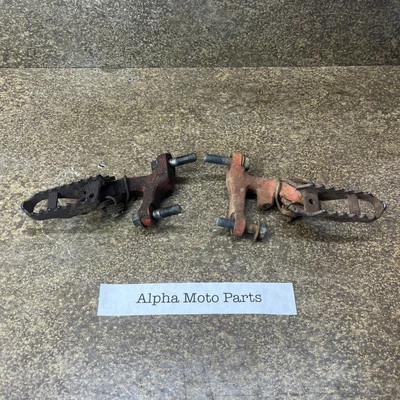 85 Honda XR200R Left Right Footpegs And Mounts 1985 Xr200 - Image 1 of 4