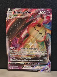 Juego de cartas coleccionables Pokémon Mimikyu VMAX Brilliant Stars 069/172 arte completo ultra raro holograma (5) - Imagen 1 de 2
