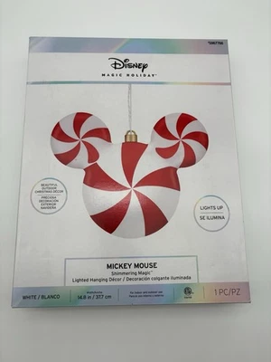 Disney 15" Colgante Mickey Mouse Menta Luz LED Navidad Vacaciones NUEVO EN CAJA Foto 1 de 4