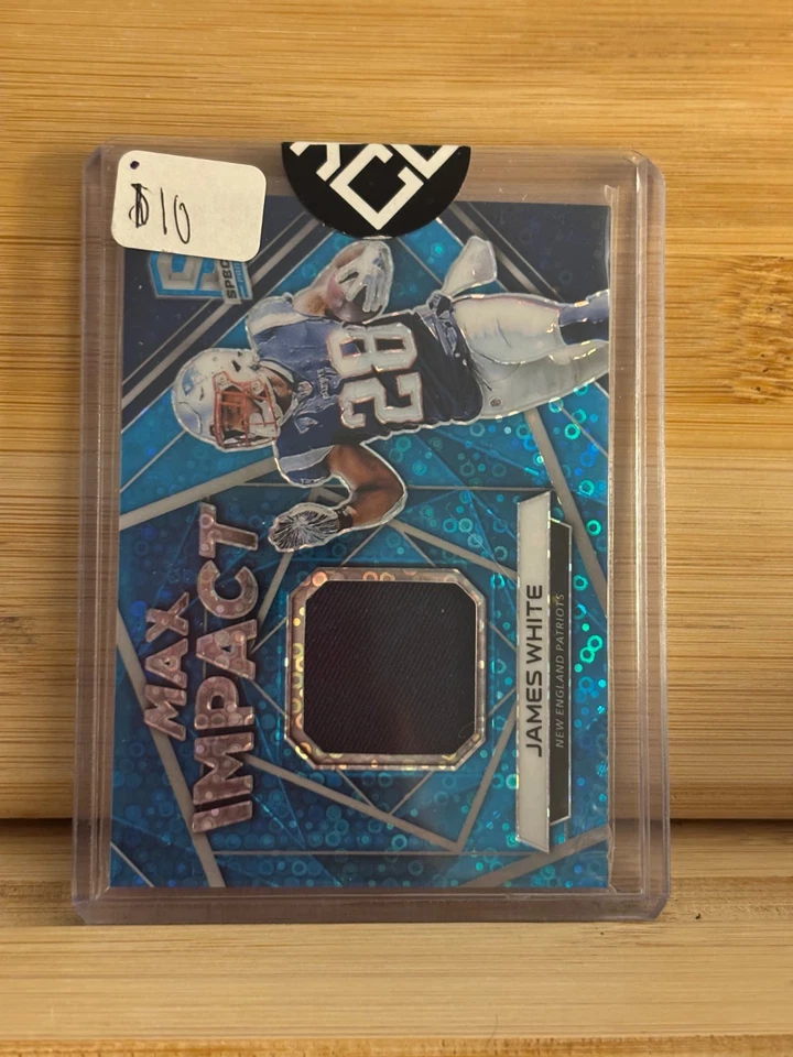 2019 Panini Spectra - Max Impact James White #MI-31 Neon Blue Prizm /99 (MEM) - Image 1 of 2