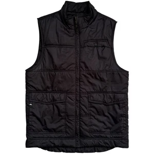 Quiksilver Sleeveless Puffer Vest Size S Small Black Quiktech 600mm Pockets Surf - Picture 1 of 15