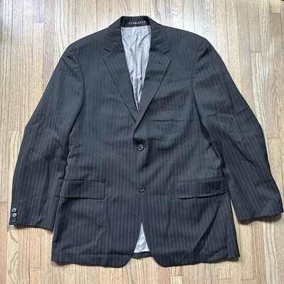 40R Hugo Boss The James4 Colombo Italy 2 Bttn Wool Linen Blazer Jacket USA Black - Image 1 of 4