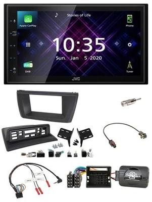 JVC DAB 2DIN Lenkrad Bluetooth USB Autoradio für BMW X3 E83 2004-2010 mittig - Bild 1 von 4