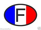 F FRANCE COUNTRY CODE OVAL WITH FRENCH FLAG BUMPER STICKER LAPTOP STICKER WINDOW
