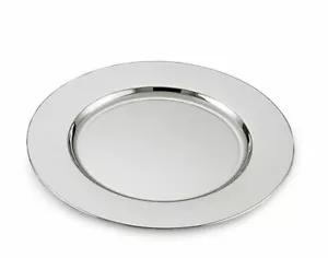 Sottopiatto argentato argento liscio stile Cardinale - Foto 1 di 2