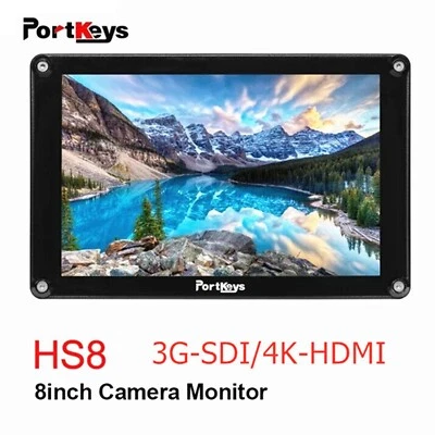 Portkeys HS8 8inch 1000nit Super Brightness 4K 3G-SDI HDMI Camera Video Monitor - Image 1 of 4