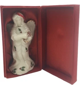 Christmas Baum Bros. Angel ~ Boxed Figurine ~ Ivory and Gold Accented Ornament - Picture 1 of 7