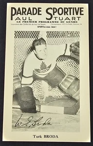 1943-48 TURK BRODA TORONTO MAPLE LEAFS PARADE SPORTIVE PAUL STUART HOCKEY PHOTO - Picture 1 of 2