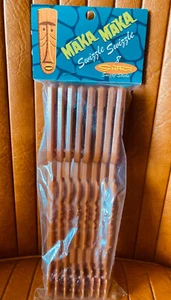 NEW SEALED SHAG SWIZZLE COCKTAIL STIR STICKS SET OF 8 MAKA TIKI PUFFERFISH RARE - Picture 1 of 4