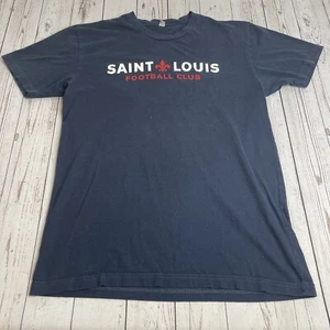 St Louis City SC Soccer Football Club Graphic T Shirt Mens Medium Navy Blue - Picture 1 of 8
