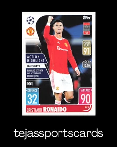 2021-22 Topps Match Attax UCL Extra - Action Highlight Cristiano Ronaldo #AH 6 - Picture 1 of 3