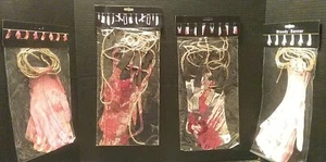 Halloween Bloody Banner Decorations Fake Blood Hands Weapons Knife Gore 4 SETS - Picture 1 of 7