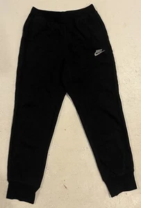 Nike Boys Therma Fit Jogger Fleece Pant L Flash Reflective Black Silver Cuffed - Picture 1 of 11