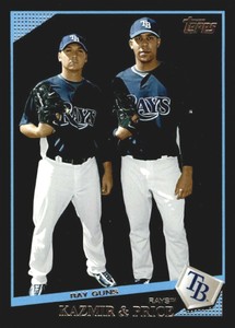 2009 Topps Wal-Mart Black Border #321 Scott Kazmir David Price Tampa Bay Rays