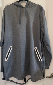 Elbowgrease Athletics XL Gray, Black & White Hoodie Side, Back and Sleeve Zipper - Picture 1 of 7