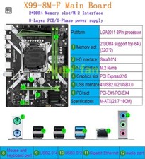 X99-8M-F DDR4 64G LGA2011-3Pin M.2 Port For Large-scale Online Games Genuine New