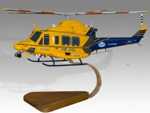Bell 412 CareFlight Desk Wood Helicopter New Model Small Scale 1/48 - Picture 1 of 13