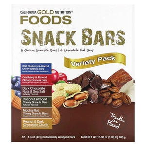 Foods, Variety Pack Snack Bars, 12 Bars, 1.4 oz (40 g) Each - Picture 1 of 6