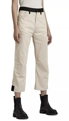 Pantalones de mezclilla G-STAR RAW, 5620 3D recortados Bootcut PM beige crudo W31 L23 para mujer Foto 1 de 4
