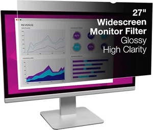 3M HC270W9B Filtr prywatności o wysokiej przejrzystości do monitora panoramicznego 27" - wyświetlacz - Zdjęcie 1 z 1