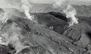 1936 Vintage Photo aerial view of brush fires near San Bernardino California - Picture 1 of 2