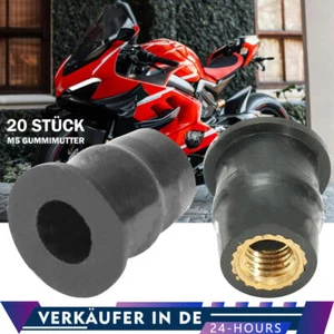 20 Stk. Motorrad Windschutzscheibe Schrauben Satz Gummi Well Mutter Scheiben M5 - Bild 1 von 11