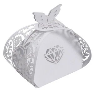 50 PCS Wedding Favor Boxes Candy Boxes Gift Boxes Birthday Party Bridal Shower - Picture 1 of 12