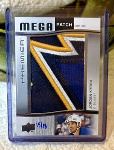 2023-24 UD PREMIER MEGA PATCH JORDAN KYROU GAME USED JERSEY CHEST LOGO PATCH /18 - Picture 1 of 1