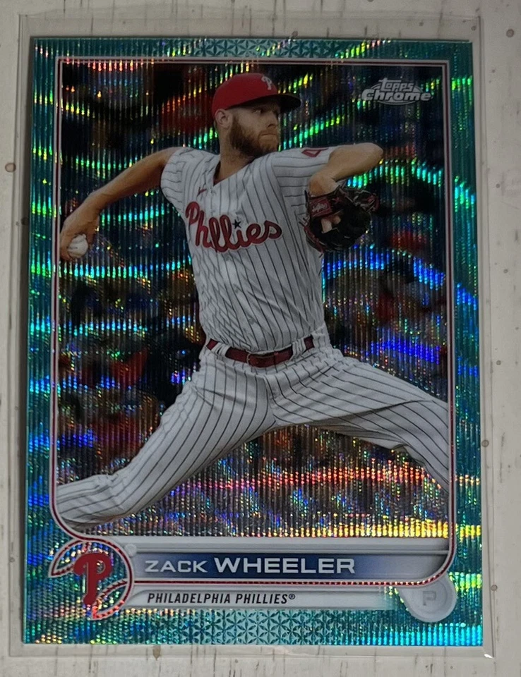 ZACK WHEELER  / 2022 Topps Chrome / AQUA LAVA #’d 132/199  / #207 / Phillies - Image 1 of 2