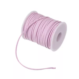 3mm 50 Yard Suede Cord with Roll Spool Flat Faux Leather Lace DIY Craft, Purple - Picture 1 of 6