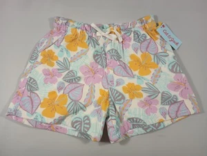 Cat & Jack NEW Girls Large 10/12 Tropical Print Drawstring Elastic FAST Shipping - Picture 1 of 17