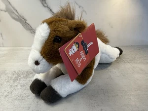 FAO Schwarz Adopt A Pets Pferd Plüschtier 12 Zoll braun weiß Stofftier Neu mit Etikett - Bild 1 von 10