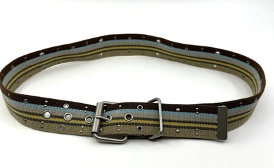 "Cinturón tejido de lona Aeropostale a rayas talla S 37"" de largo nuevo" Foto 1 de 4