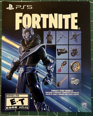 -= Комплект Fortnite Cobalt Star - физическая карта PS5 - новая - нецарапанная =- - Изображение 1 из 2