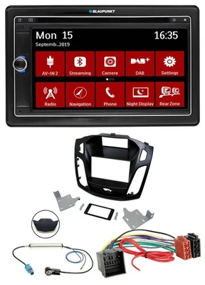 Blaupunkt Bluetooth DAB 2DIN USB DVD MP3 Autoradio für Ford Focus ab 2018 schwar - Bild 1 von 4