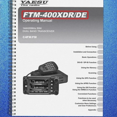 YAESU FTM-400XDR / DE User Operating Manual - STEEL WIRE SECURED - Image 1 of 4