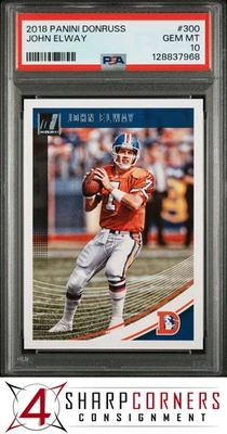 2018 PANINI DONRUSS #300 JOHN ELWAY HOF PSA 10 - Image 1 of 2