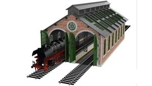 Bachmann 39129 HO Two-Stall Steam Era Engine House Kit - Picture 1 of 1