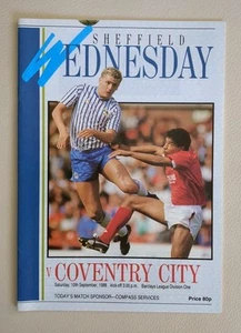 Sheffield Wednesday v Coventry City 1988-1989 Division One 10/9/1988 - Picture 1 of 4