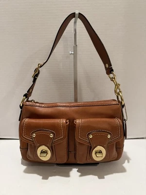 Винтажная сумка Y2K Coach Legacy 65th Anniversary с двойным замком-вертушкой желтовато-коричневая F12868 - Изображение 1 из 4