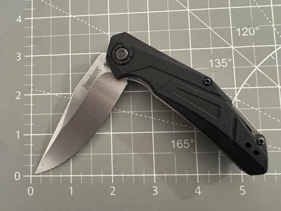 KERSHAW 1370 'Camshaft' Black GFN Handle 3" 4Cr14 Stonewash Blade A.Open Knife - Image 1 of 4