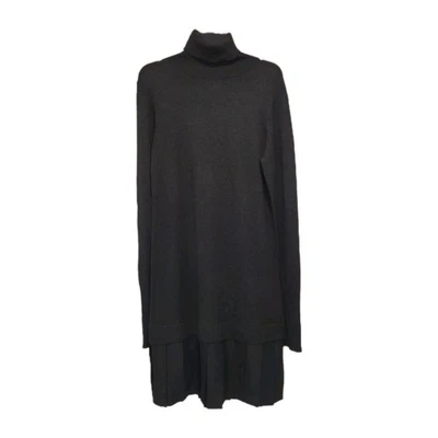 Vestido suéter Soft Surroundings para mujer talla alta mediana gris negro plisado en muy buen estado  Foto 1 de 4