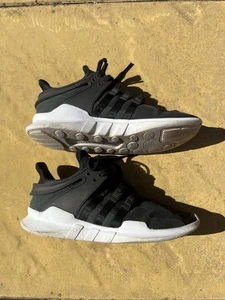 Black Adidas EQT Support ADV Trainers Size 10 - Picture 1 of 5