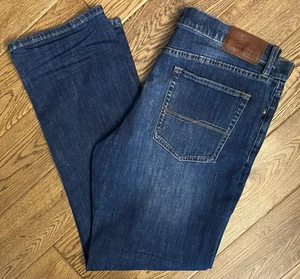 Jos A Bank Reserve Mens Jeans 38 x 32 Traditional Fit Stretch Zip Fly Dark Wash - Picture 1 of 11
