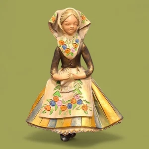 Beautiful C Oliver Hand-Painted Terracotta Figure Figurine Young Woman Sewing 6" - Picture 1 of 10
