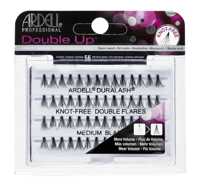 Ardell "Double Up" Knot Free Double Flares Eyelashes 3 Count (Pack of 1) - Black