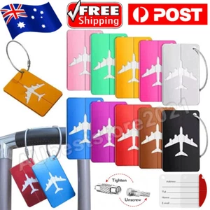 6/12PCS Luggage Tag Aluminum Travel Baggage Suitcase Identity Address Name Label - Picture 1 of 21
